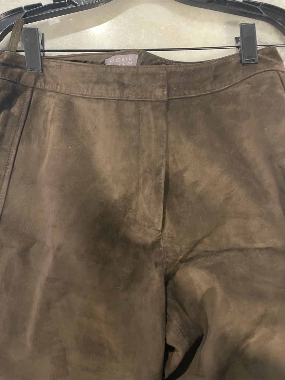 Sigrid Olsen Chocolate Brown Suede Pants - Picture 7 of 7